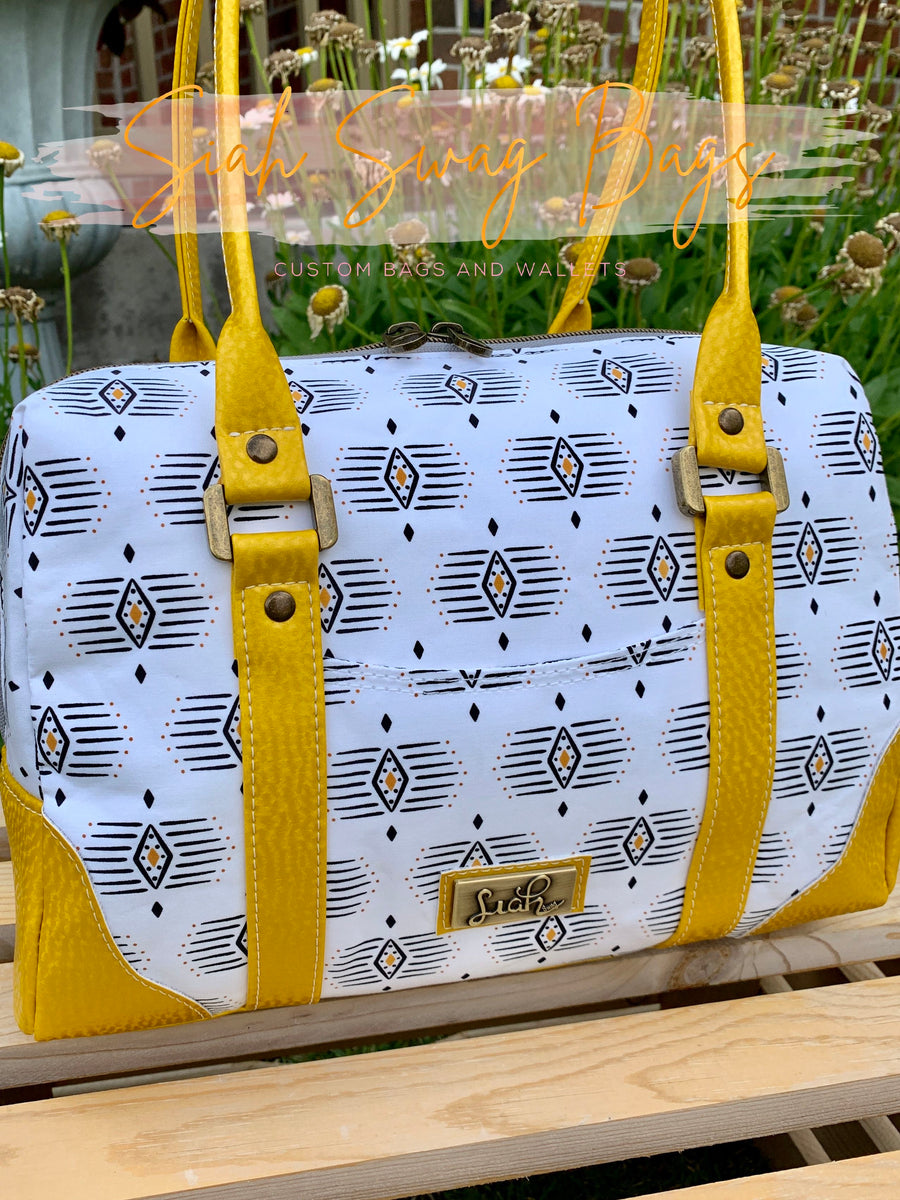 Colette Bowler Bag - Aztec yellow – Siah Swag Bags