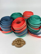 Load image into Gallery viewer, #3 Large Nylon Coil Zipper Packs - Coral/Dusty Blue/Teal Combo
