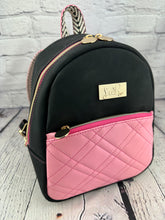 Load image into Gallery viewer, Pink and Black Park Mini Backpack
