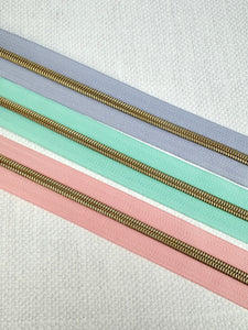 #5 Nylon Zipper Pack- Periwinkle Haze/Calypso Blue/Blush Pink