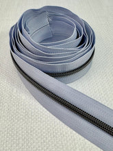 Load image into Gallery viewer, #5 Nylon Zipper Tape Singles- Periwinkle Haze/Calypso Blue/Blush Pink
