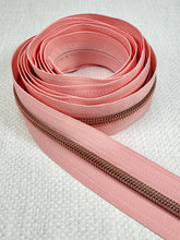 Load image into Gallery viewer, #5 Nylon Zipper Tape Singles- Periwinkle Haze/Calypso Blue/Blush Pink
