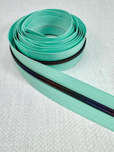 Load image into Gallery viewer, #5 Nylon Zipper Tape Singles- Periwinkle Haze/Calypso Blue/Blush Pink
