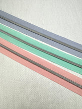 Load image into Gallery viewer, #5 Nylon Zipper Pack- Periwinkle Haze/Calypso Blue/Blush Pink
