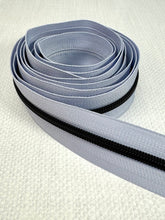 Load image into Gallery viewer, #5 Nylon Zipper Tape Singles- Periwinkle Haze/Calypso Blue/Blush Pink
