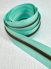 Load image into Gallery viewer, #5 Nylon Zipper Tape Singles- Periwinkle Haze/Calypso Blue/Blush Pink
