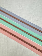 Load image into Gallery viewer, #5 Nylon Zipper Pack- Periwinkle Haze/Calypso Blue/Blush Pink
