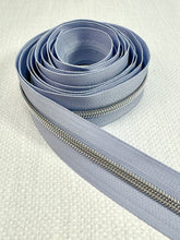 Load image into Gallery viewer, #5 Nylon Zipper Tape Singles- Periwinkle Haze/Calypso Blue/Blush Pink
