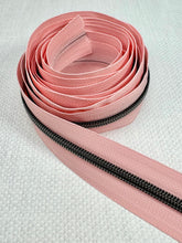 Load image into Gallery viewer, #5 Nylon Zipper Tape Singles- Periwinkle Haze/Calypso Blue/Blush Pink
