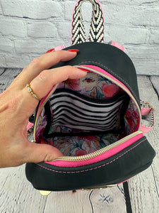 Pink and Black Park Mini Backpack