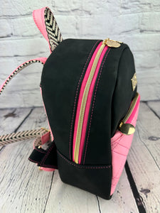 Pink and Black Park Mini Backpack