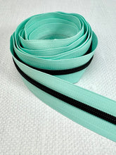 Load image into Gallery viewer, #5 Nylon Zipper Tape Singles- Periwinkle Haze/Calypso Blue/Blush Pink
