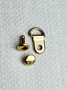 1/2 in Small Corset D-ring with Rivet