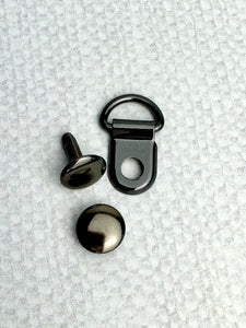 1/2 in Small Corset D-ring with Rivet