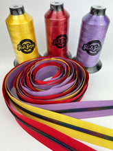 Load image into Gallery viewer, #5 Nylon Zipper Pack- Purple Rain/Lipstick Red/Sunflower Yellow
