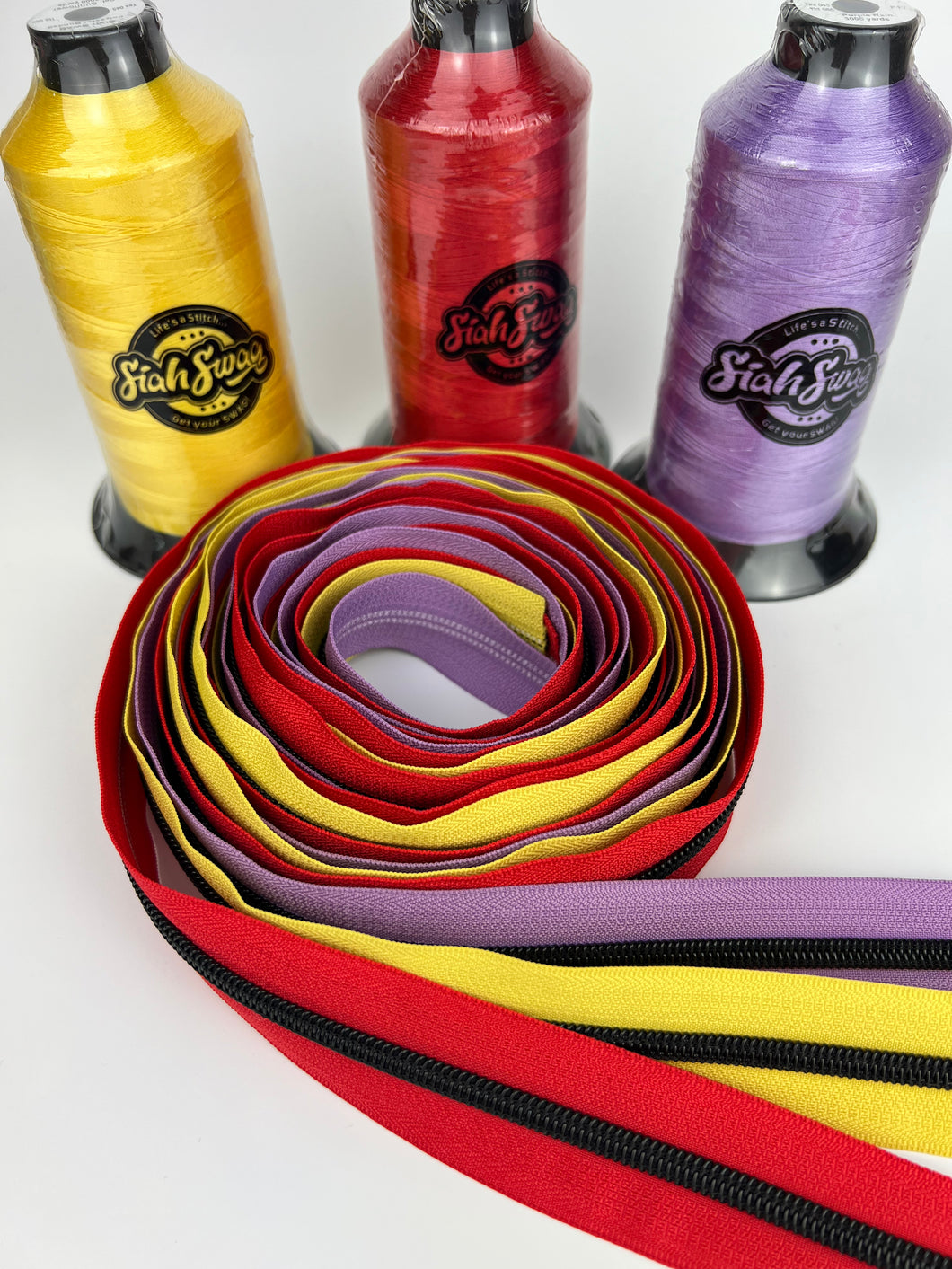 #5 Nylon Zipper Pack- Purple Rain/Lipstick Red/Sunflower Yellow