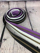 Load image into Gallery viewer, #5 Nylon Zipper Pack- White/Black/Purple Combo
